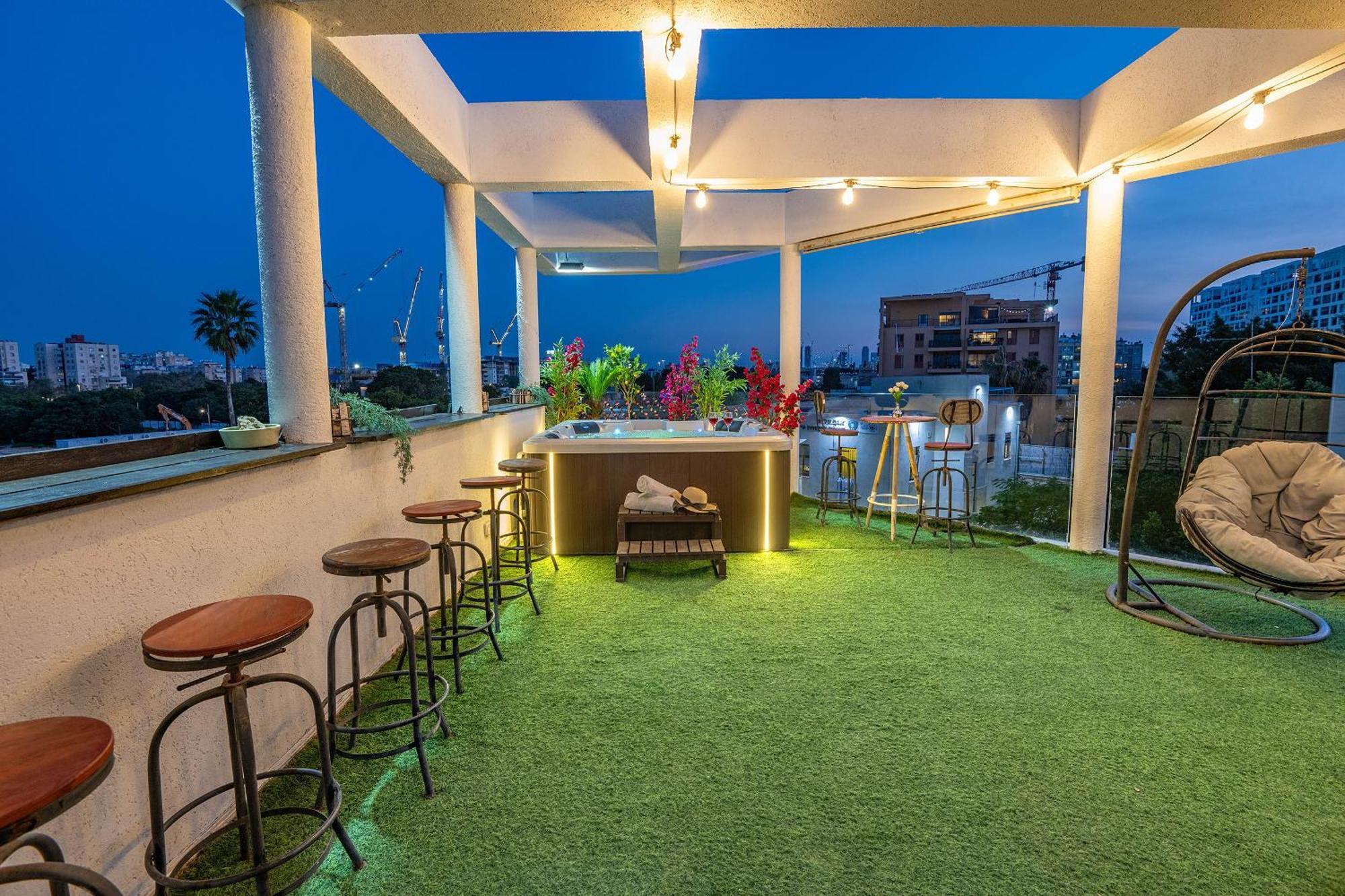 شقة Luxurious Penthouse In Tel Aviv With Pool الغرفة الصورة